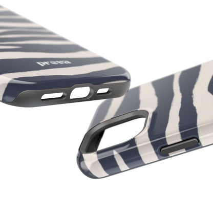 Navy & Cream Zebra Phone Case