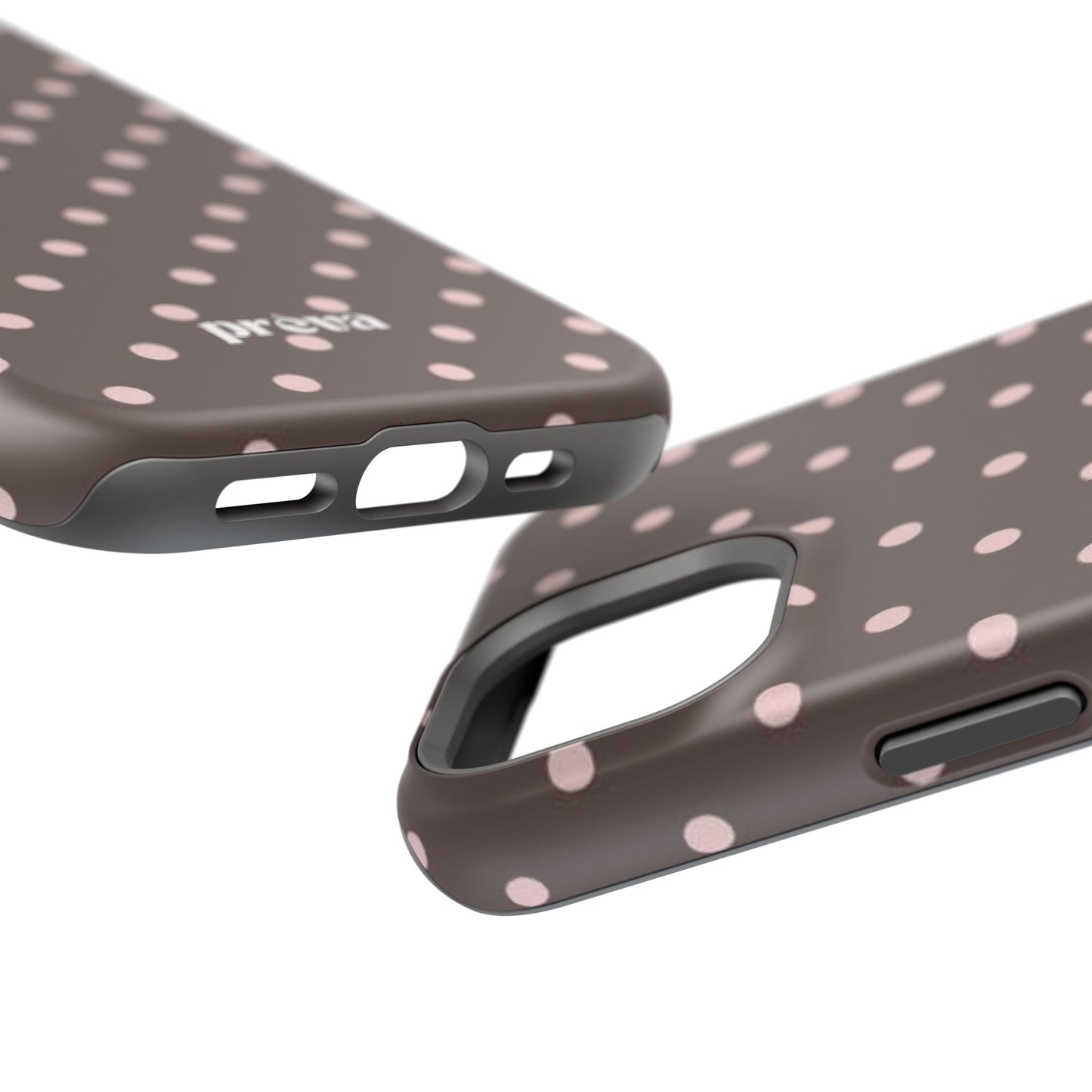 Brown and Pink Polka Dot Phone Case