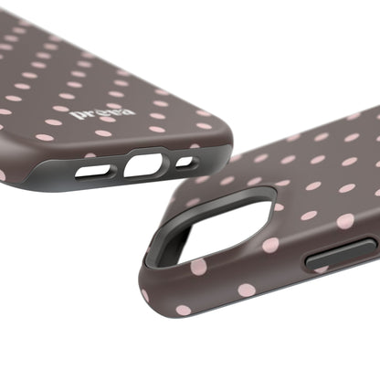 Brown and Pink Polka Dot Phone Case
