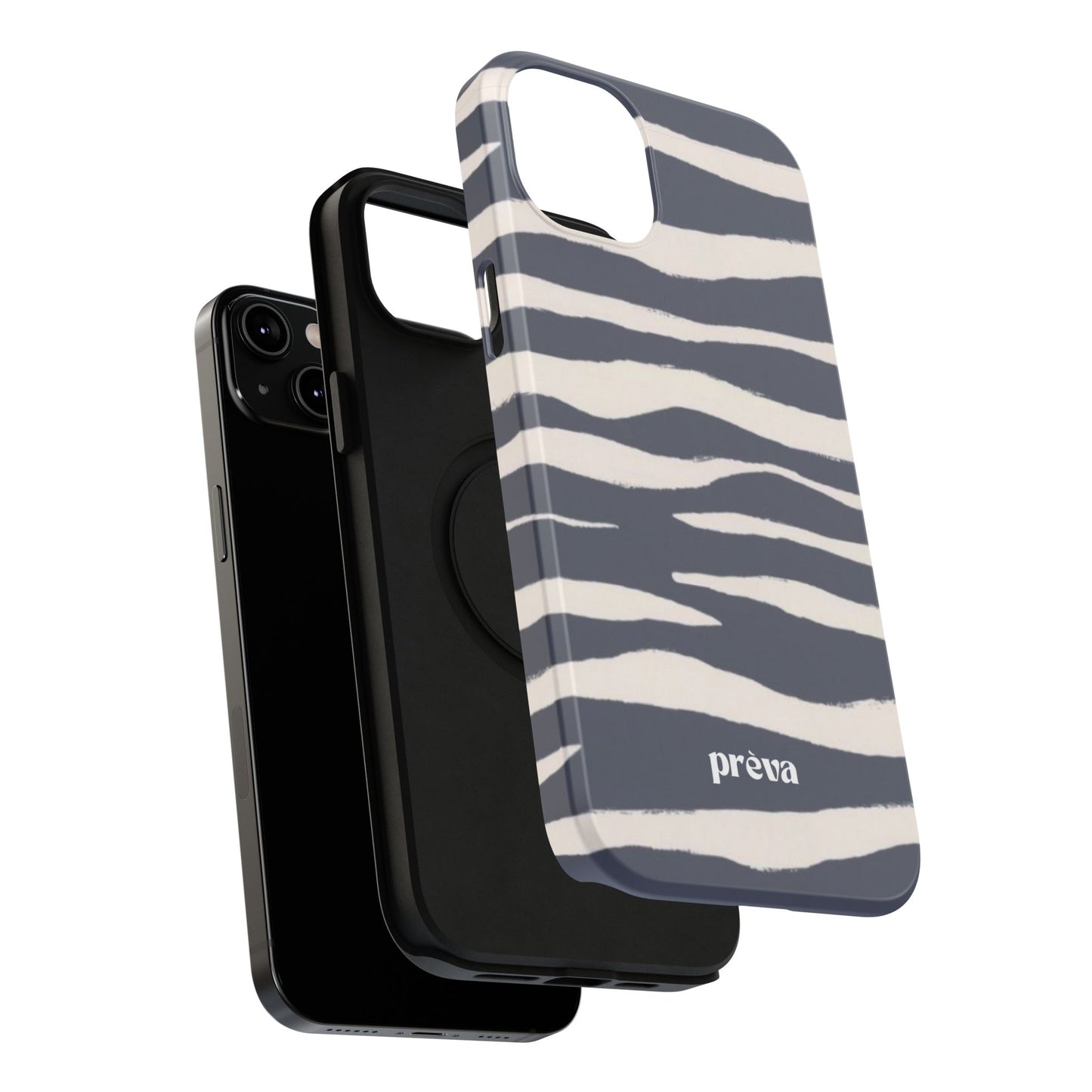 Navy & Cream Zebra Phone Case