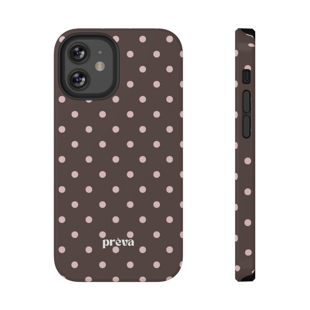 Brown and Pink Polka Dot Phone Case