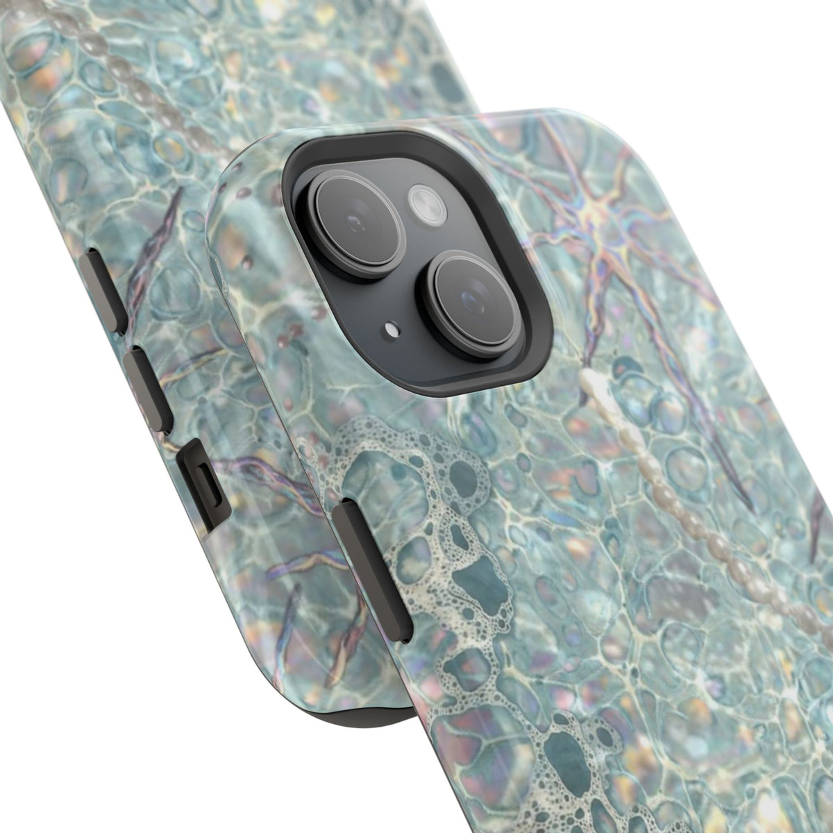 Marbled Seafoam Impact-Resistant Phone Case