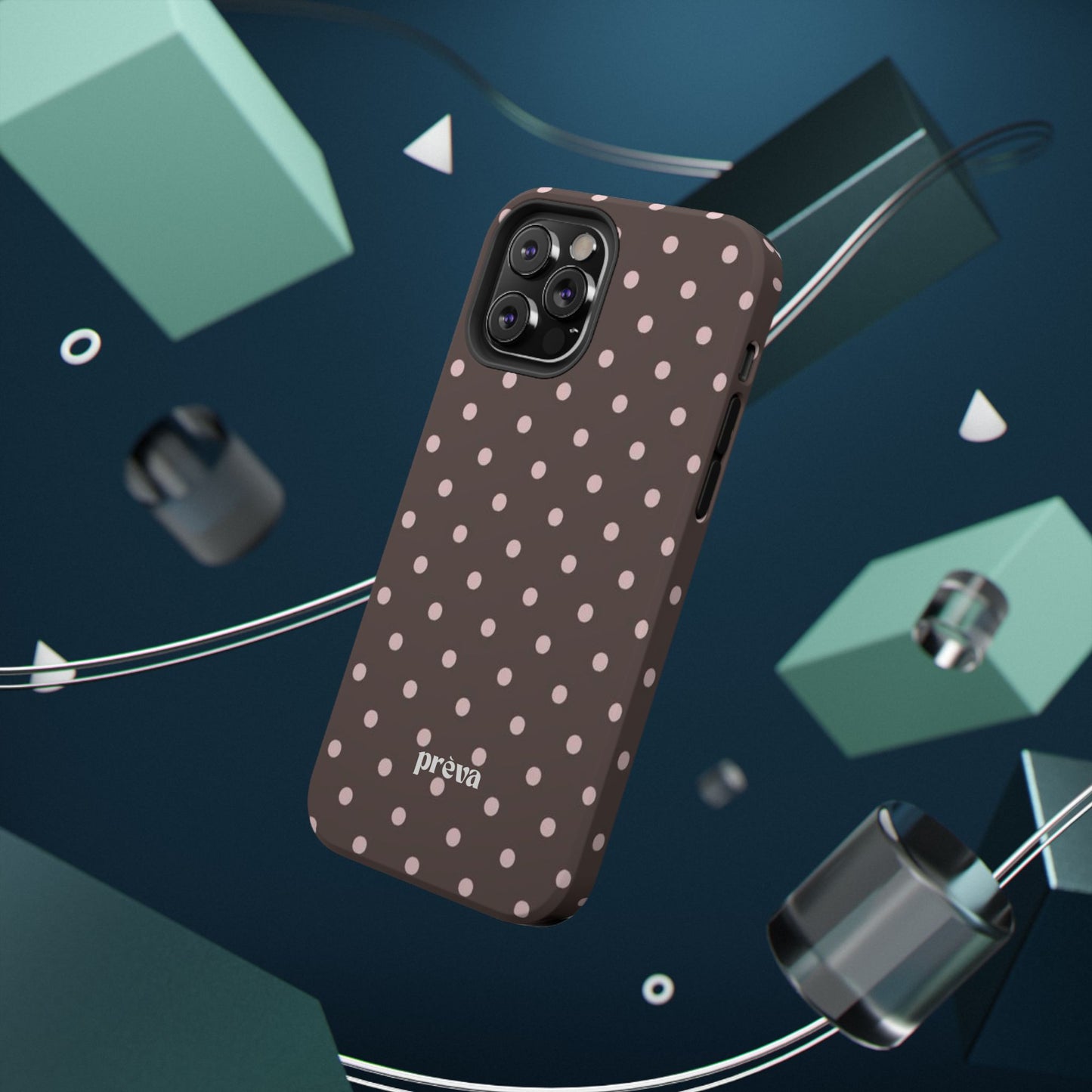 Brown and Pink Polka Dot Phone Case