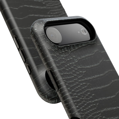 Black Croc Phone Case