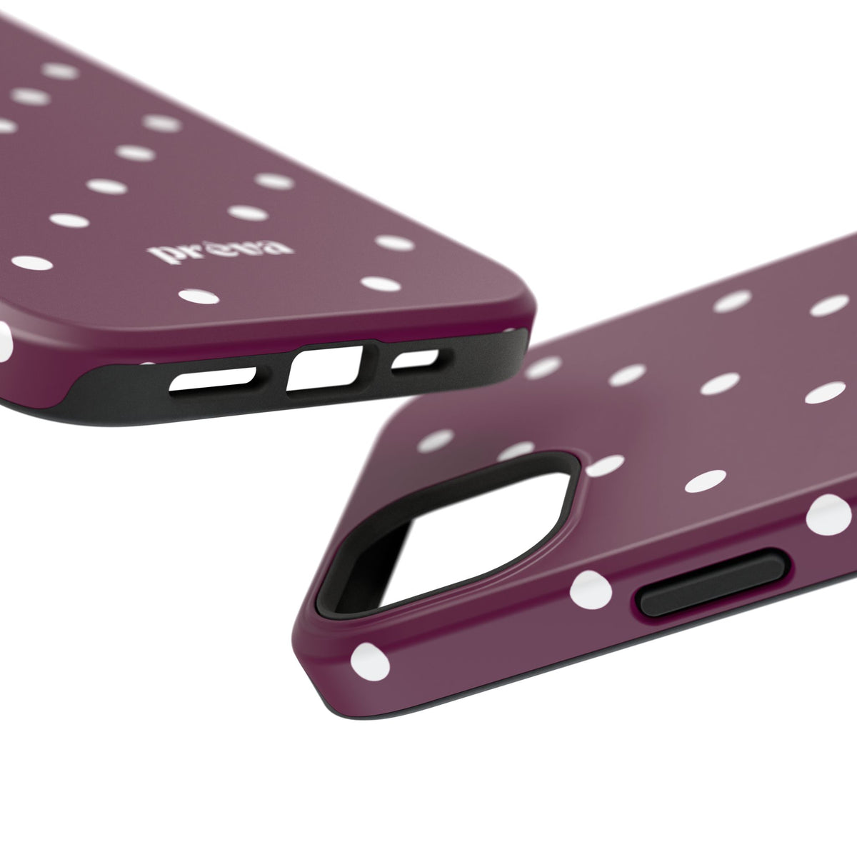 Maroon Polka Dot Phone Case