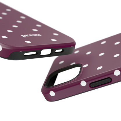 Maroon Polka Dot Phone Case