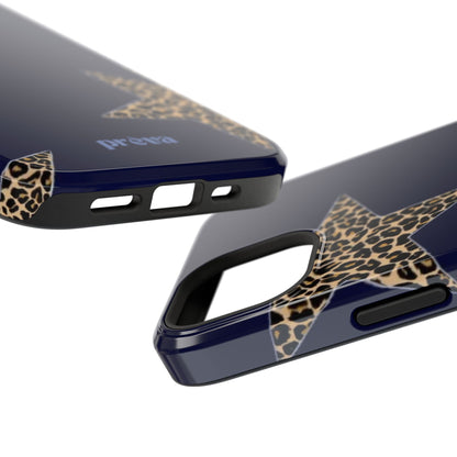 Navy Leopard Star Phone Case