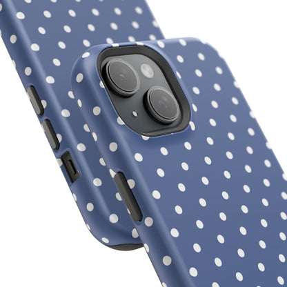 Navy Polka Dot Phone Case