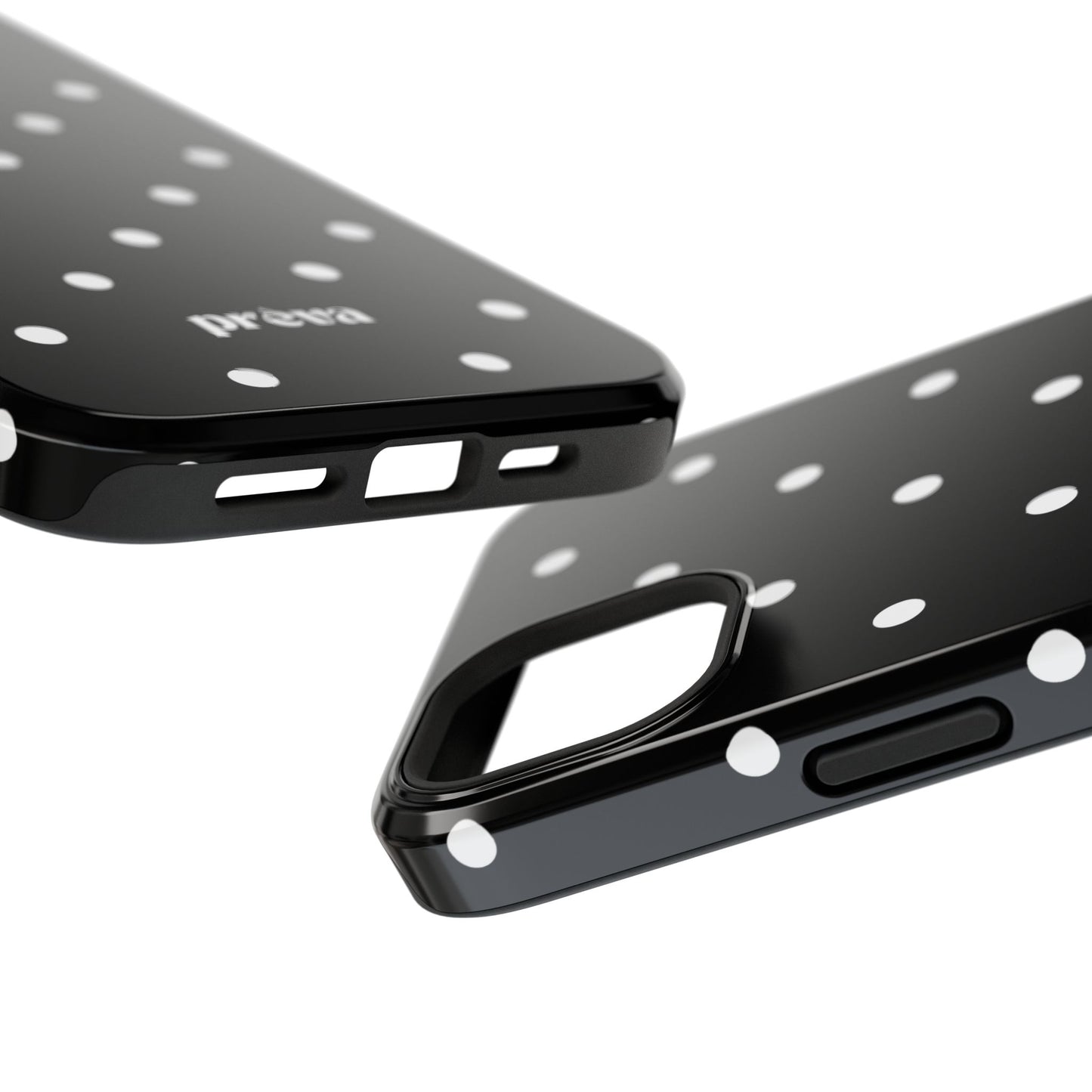 Black with White Polka Dots Phone Case