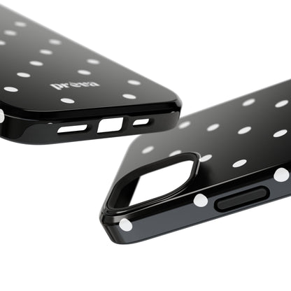Black with White Polka Dots Phone Case