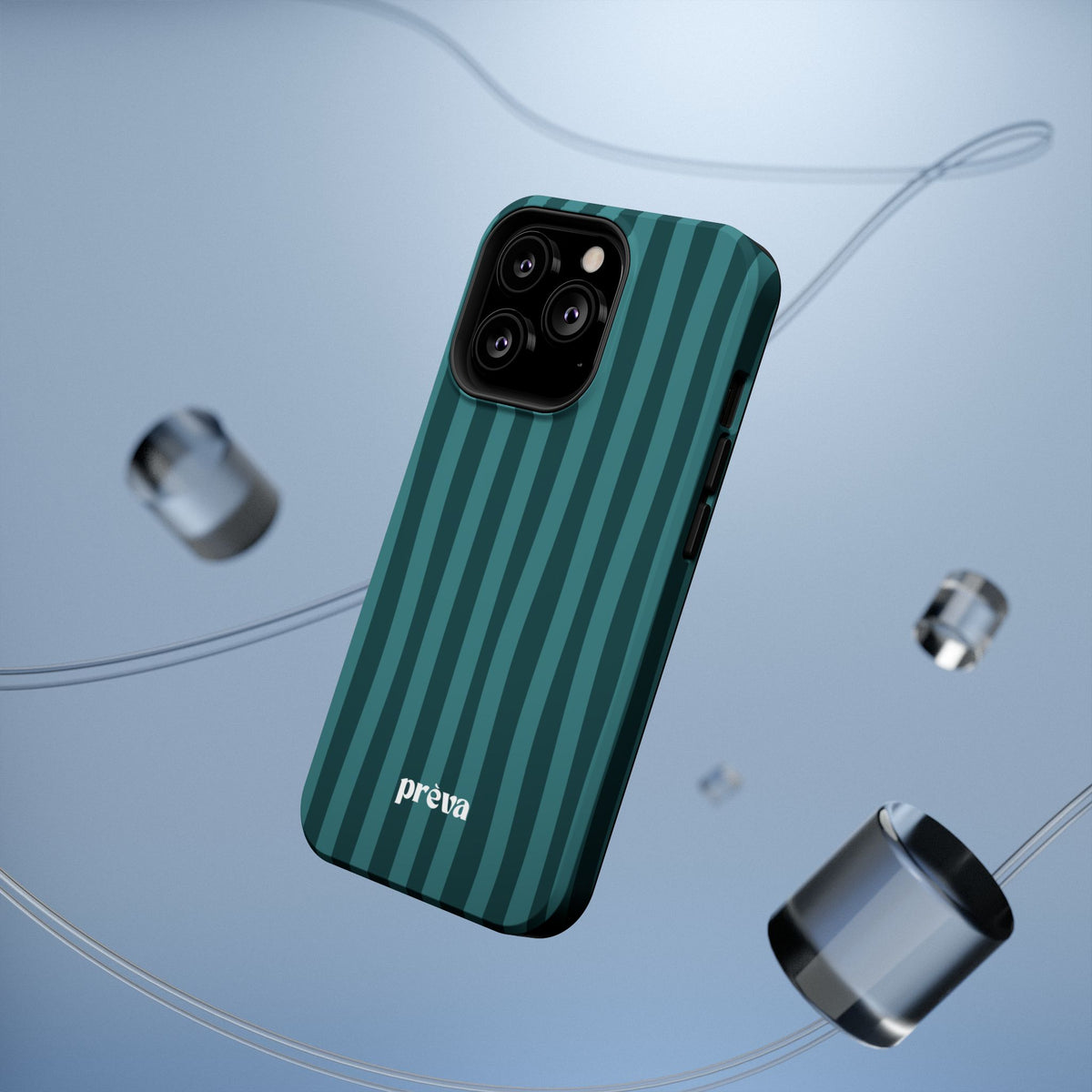 Dark Stripes Turquoise Phone Case