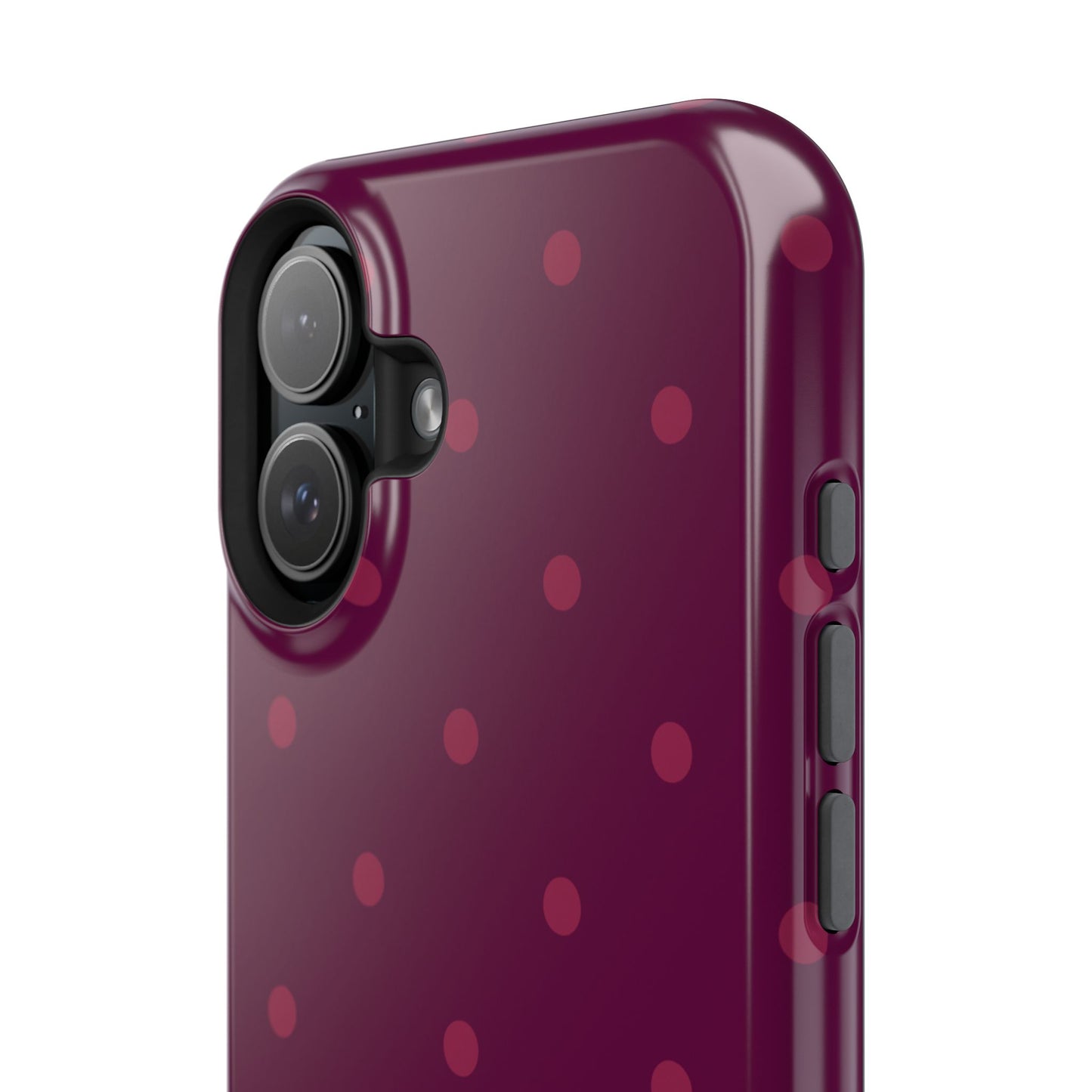 Maroon Polka Dots Phone Case