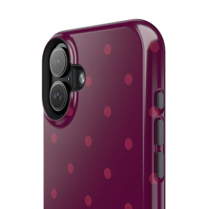Maroon Polka Dots Phone Case