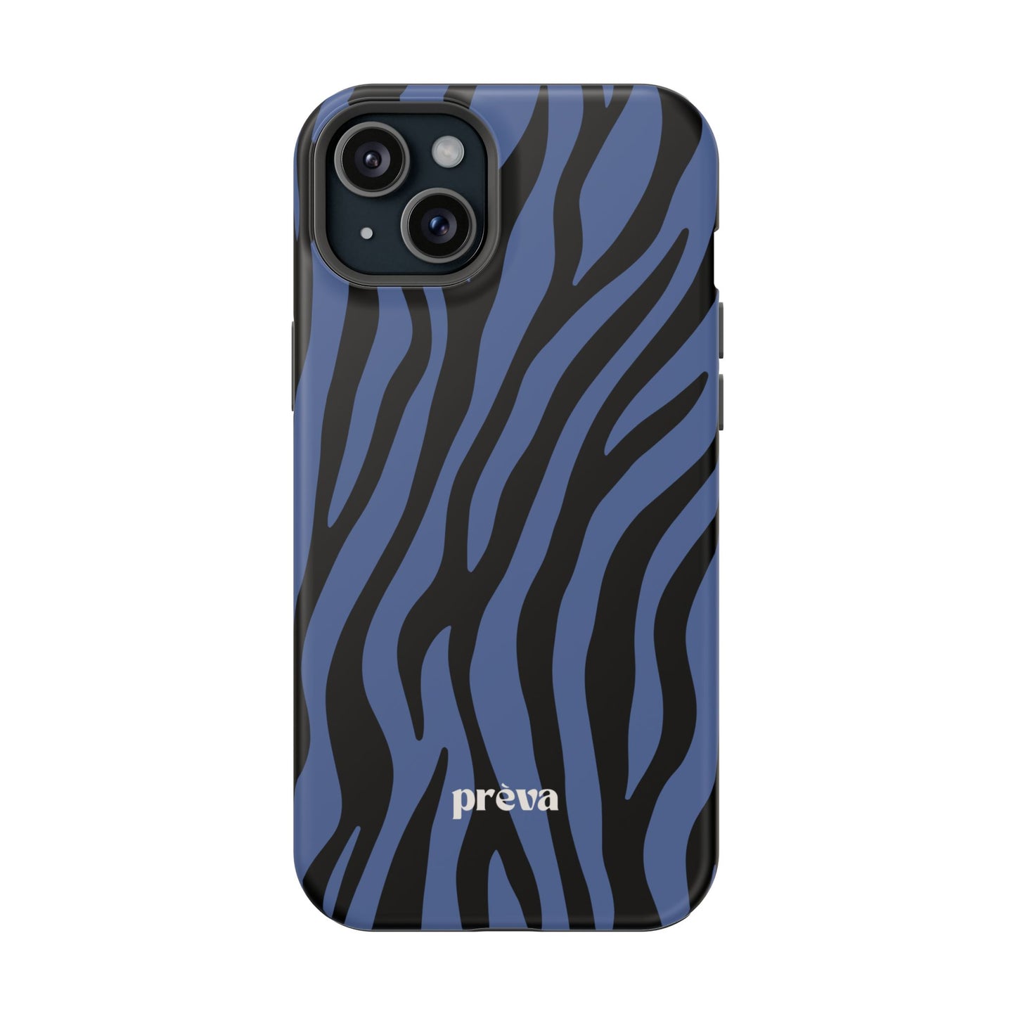 Blue & Black Zebra Stripe Phone Case