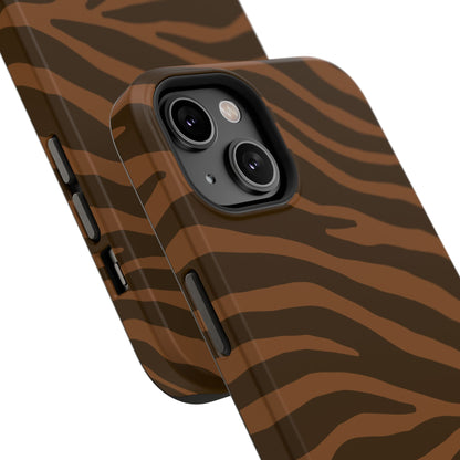 Brown Tiger Stripe Phone Case
