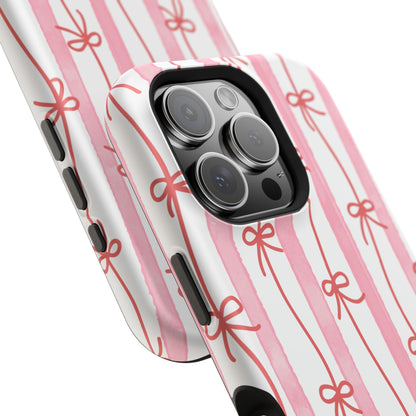 Pink Bow Chain Phone Case
