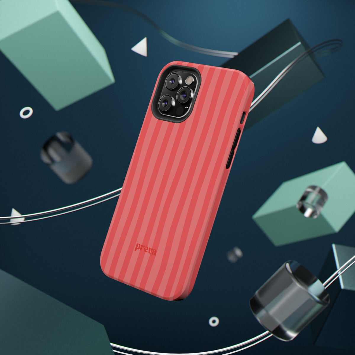 Coral Stipes Phone Case