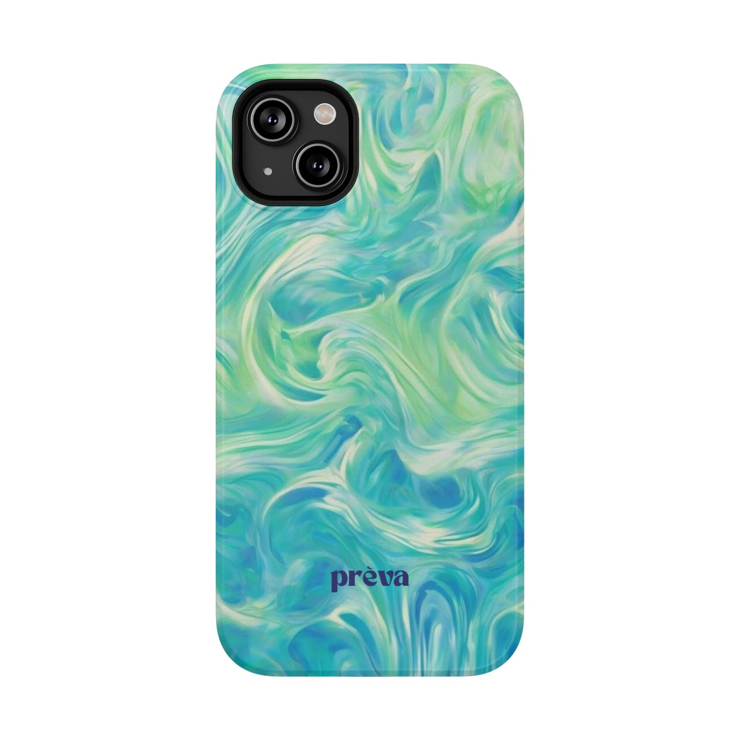 Teal & Green Swirl Phone Case
