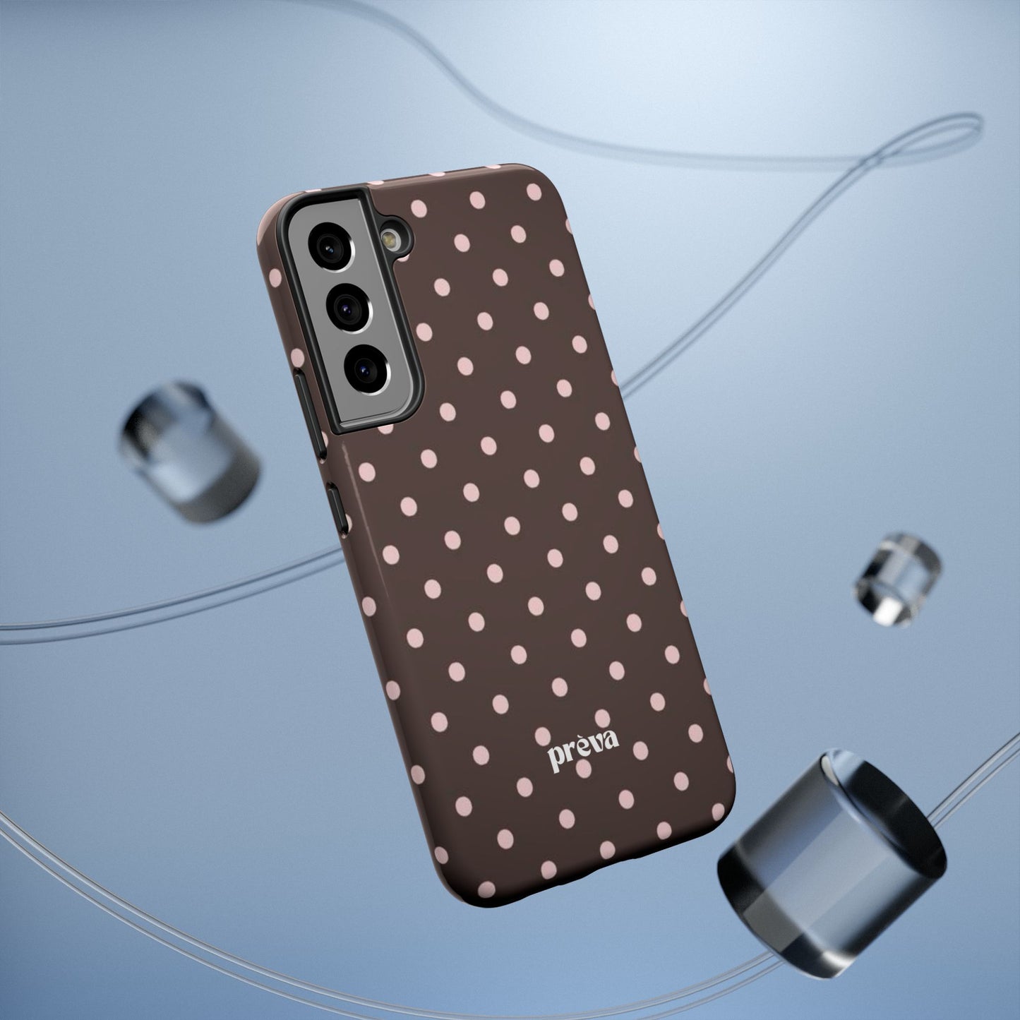 Brown and Pink Polka Dot Phone Case