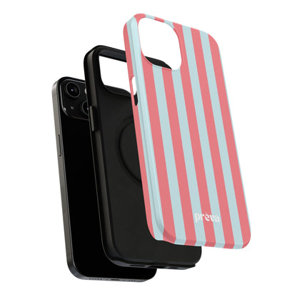 Coral & Teal Stripes Phone Case