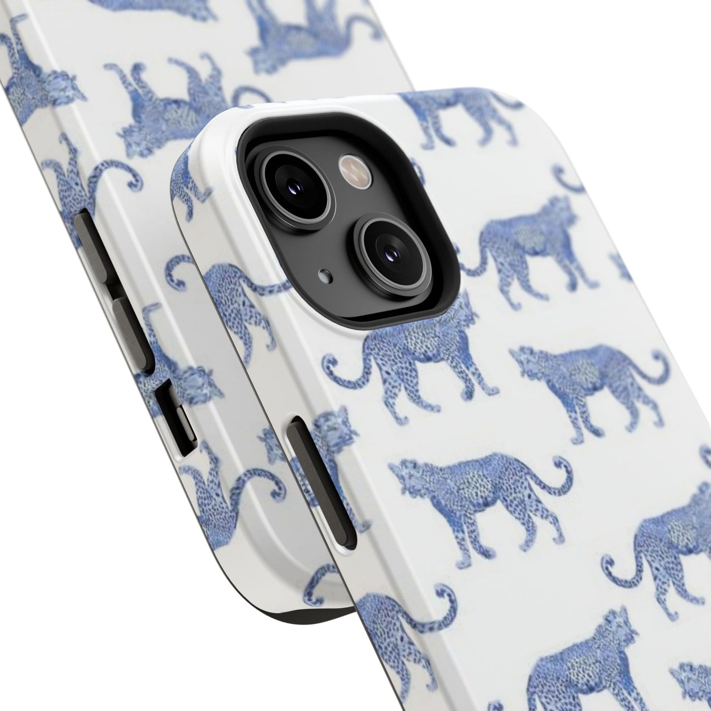 Blue Leopard Pattern Phone Case