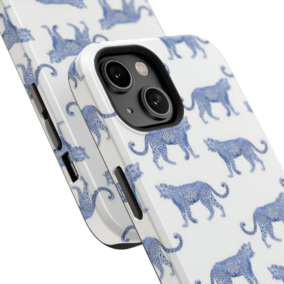 Blue Leopard Pattern Phone Case