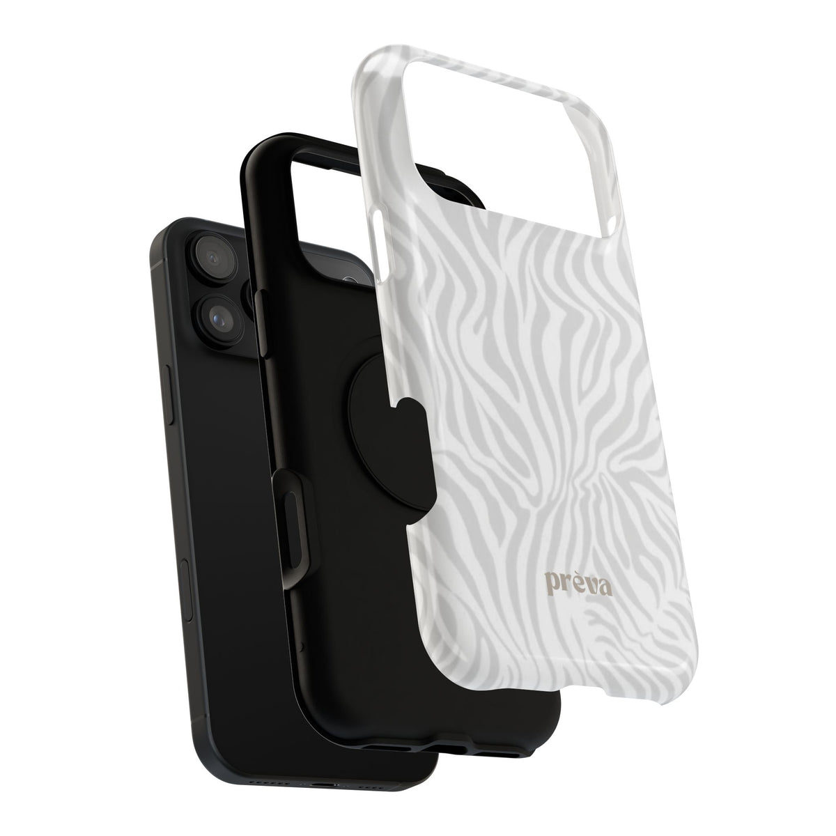 Zebra White Wave Phone Case
