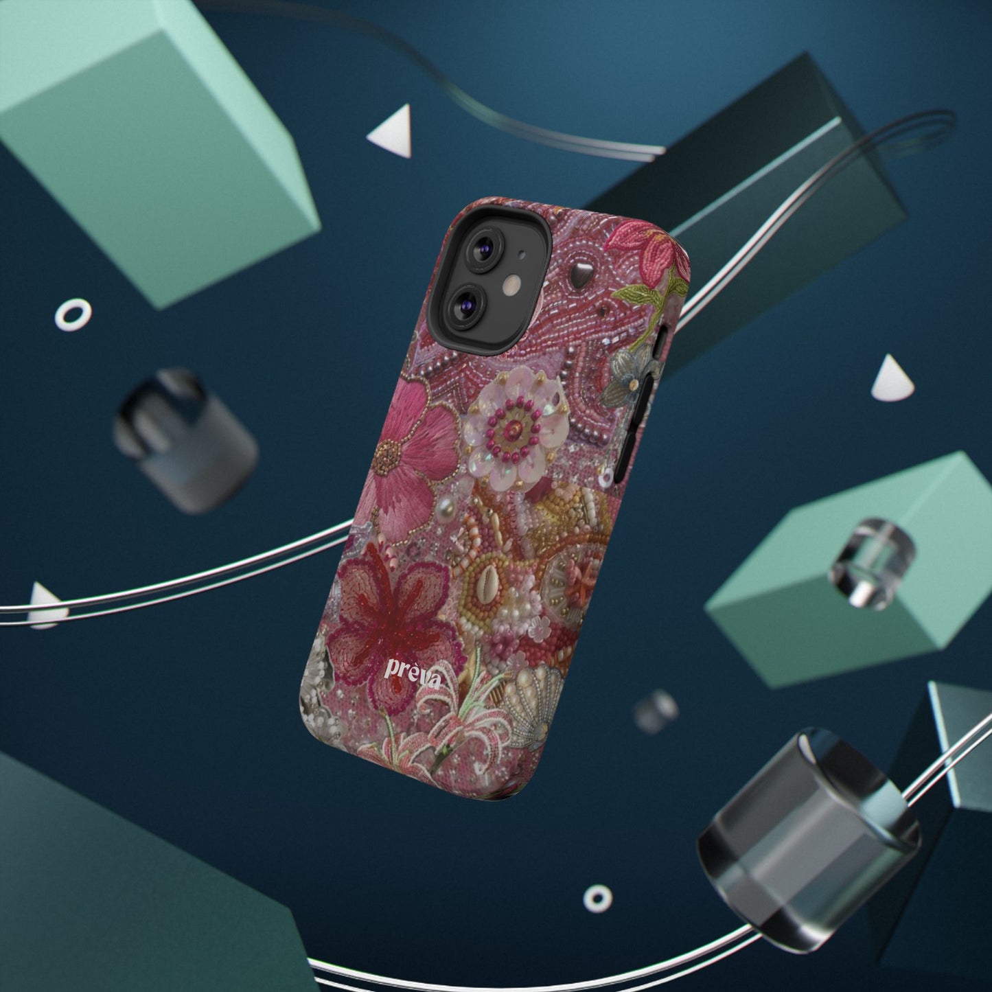 Floral Embroidery Phone Case