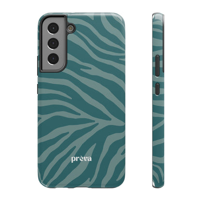 Teal Zebra Phone Case