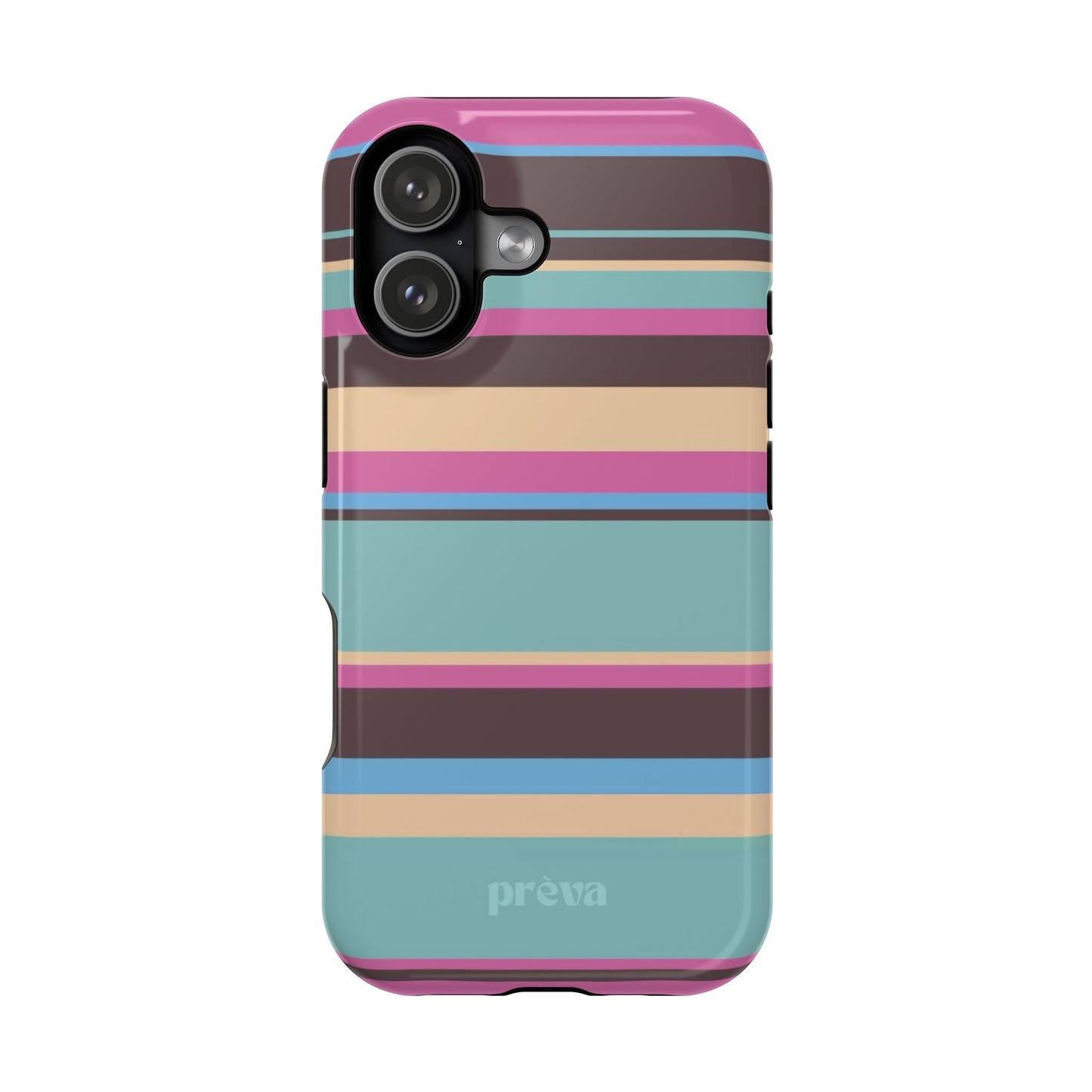 Cocoa Palm Stripes Phone Case