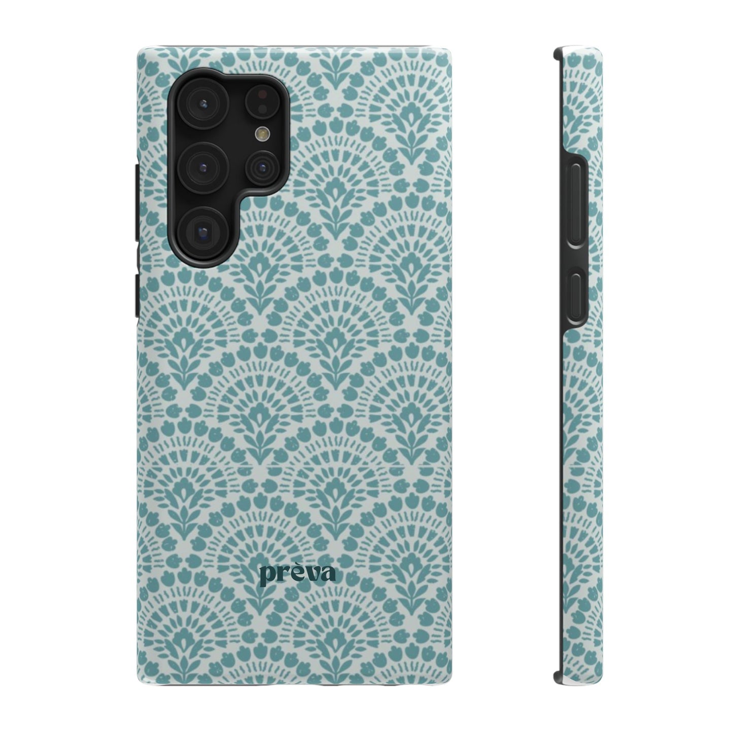 Aqua Lace Pattern Phone Case