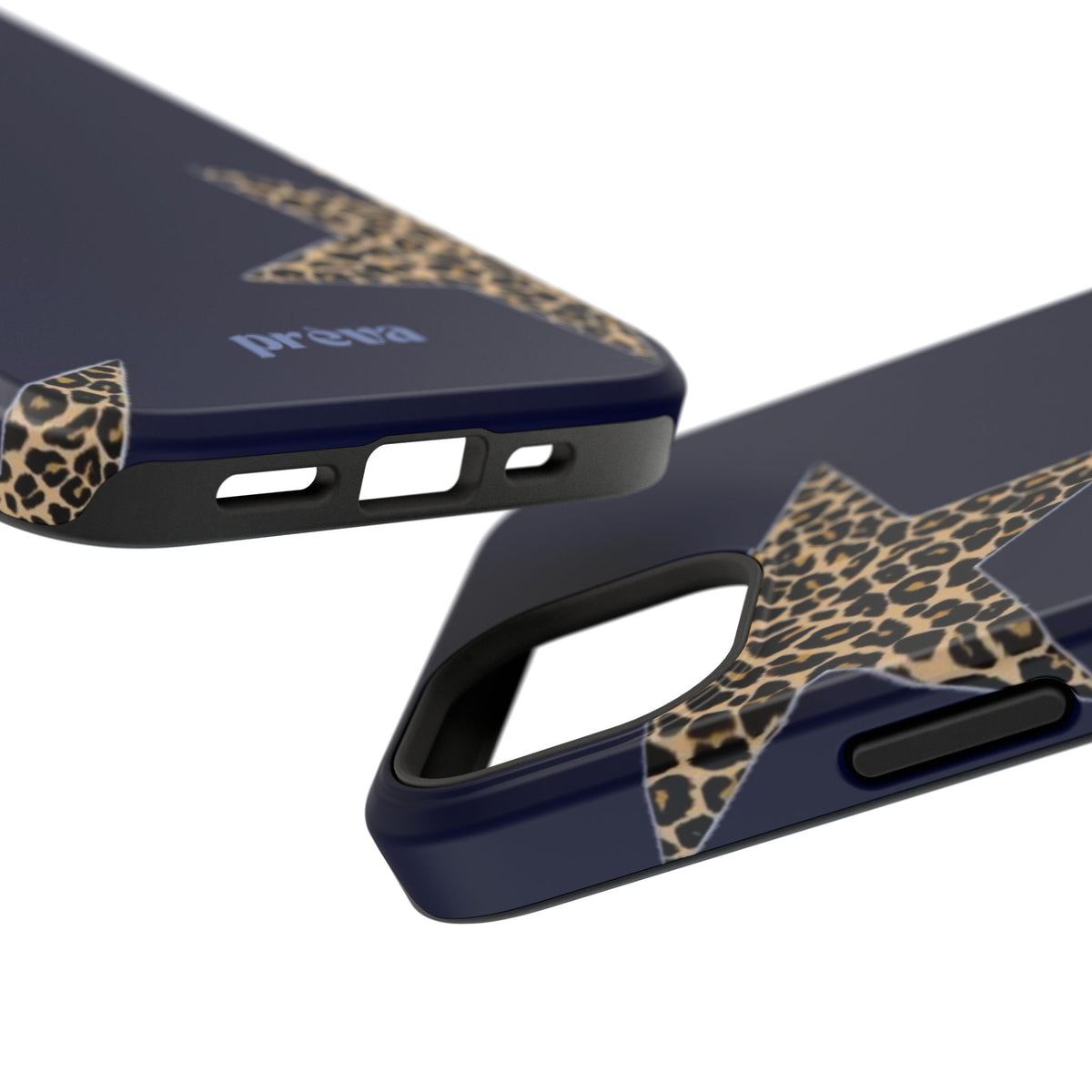 Navy Leopard Star Phone Case