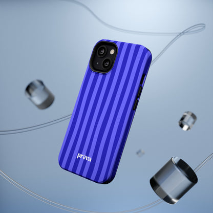 Neon Blue Stripes Phone Case