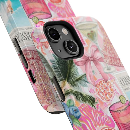 Pink Cocktail Collage Phone Case