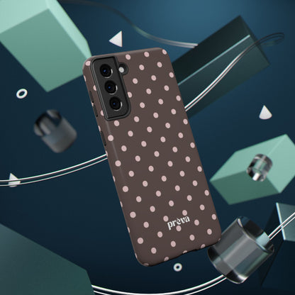Brown and Pink Polka Dot Phone Case