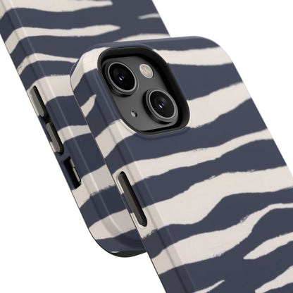 Navy & Cream Zebra Phone Case