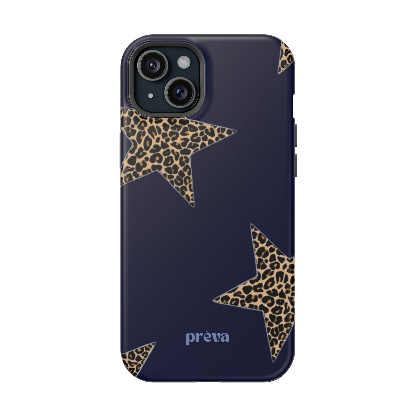 Navy Leopard Star Phone Case