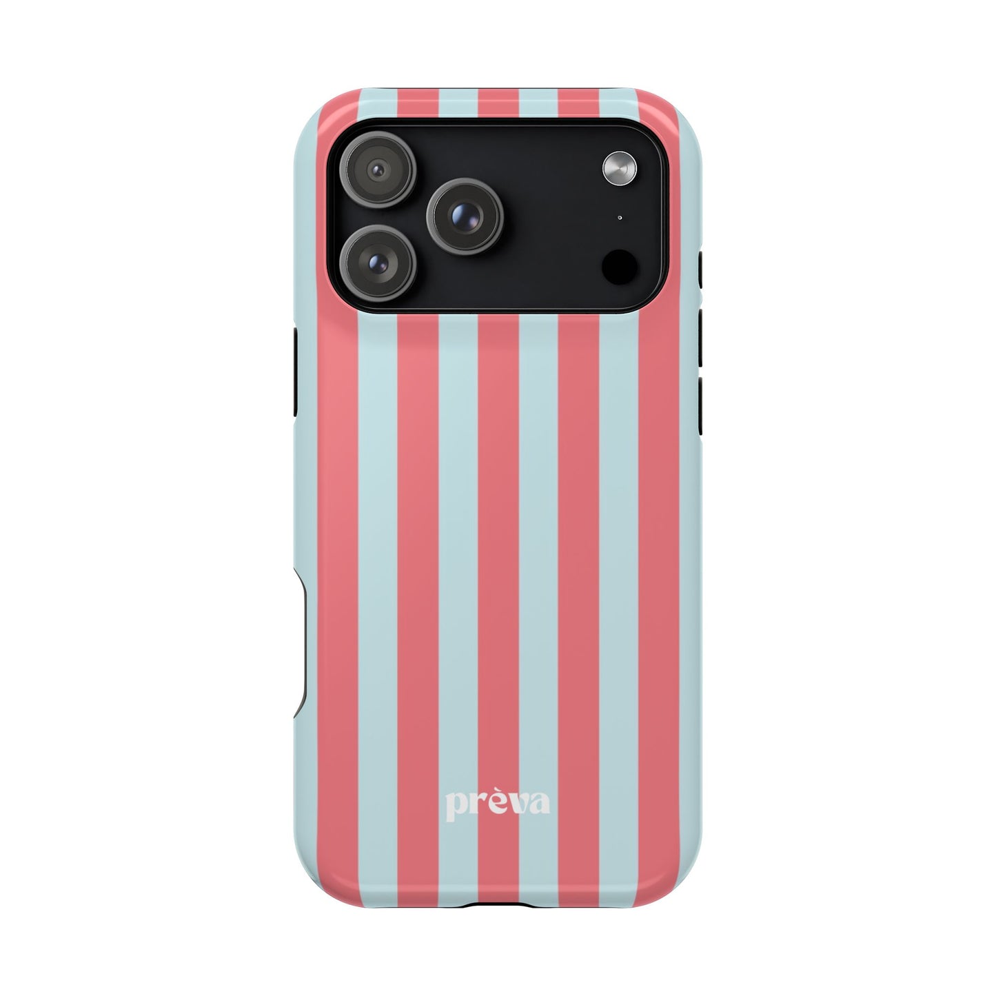 Coral & Teal Stripes Phone Case