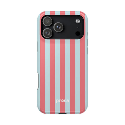 Coral & Teal Stripes Phone Case