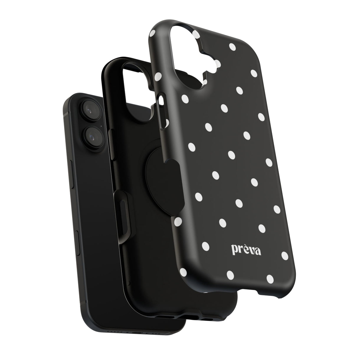 Black with White Polka Dots Phone Case