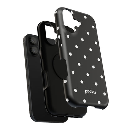 Black with White Polka Dots Phone Case