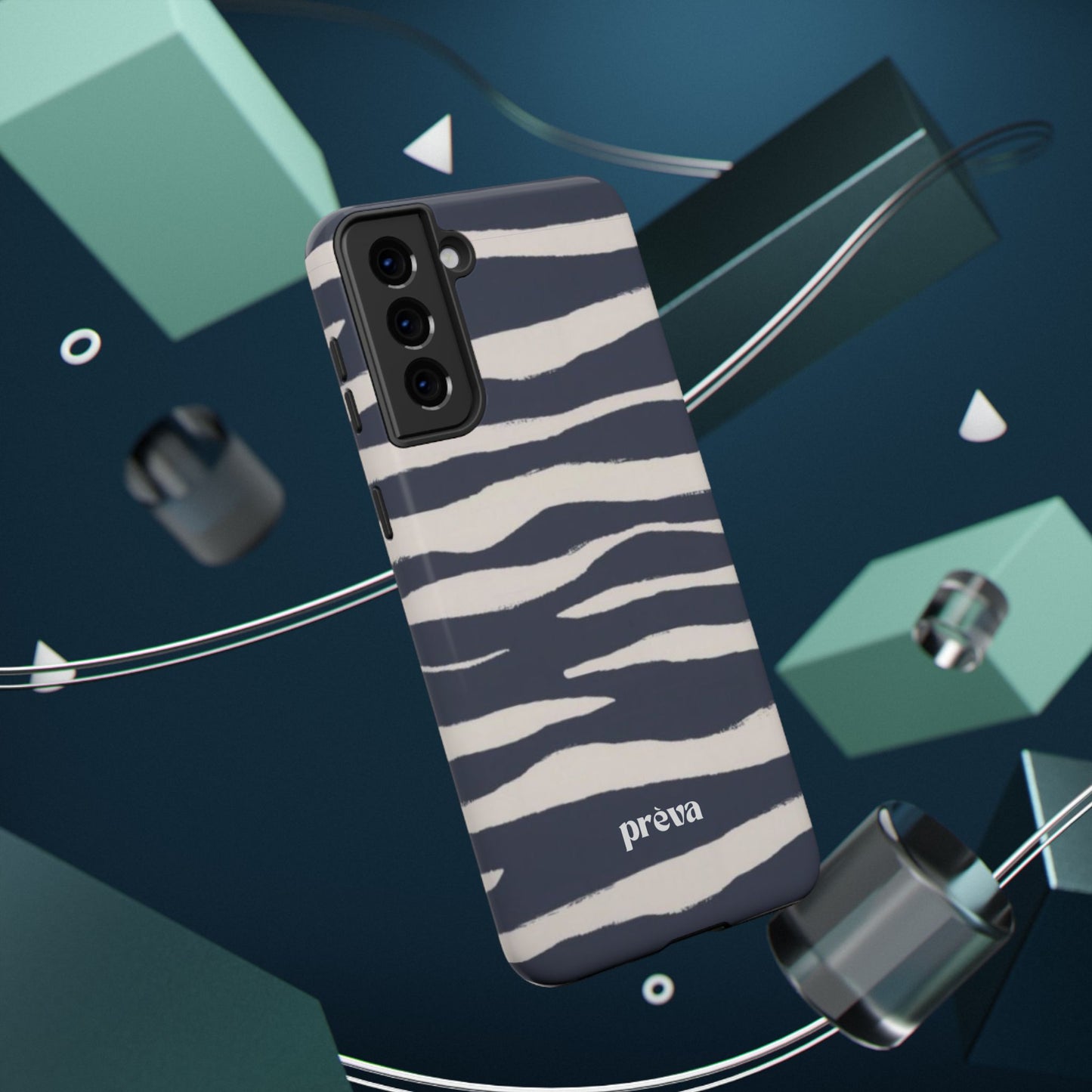 Navy & Cream Zebra Phone Case