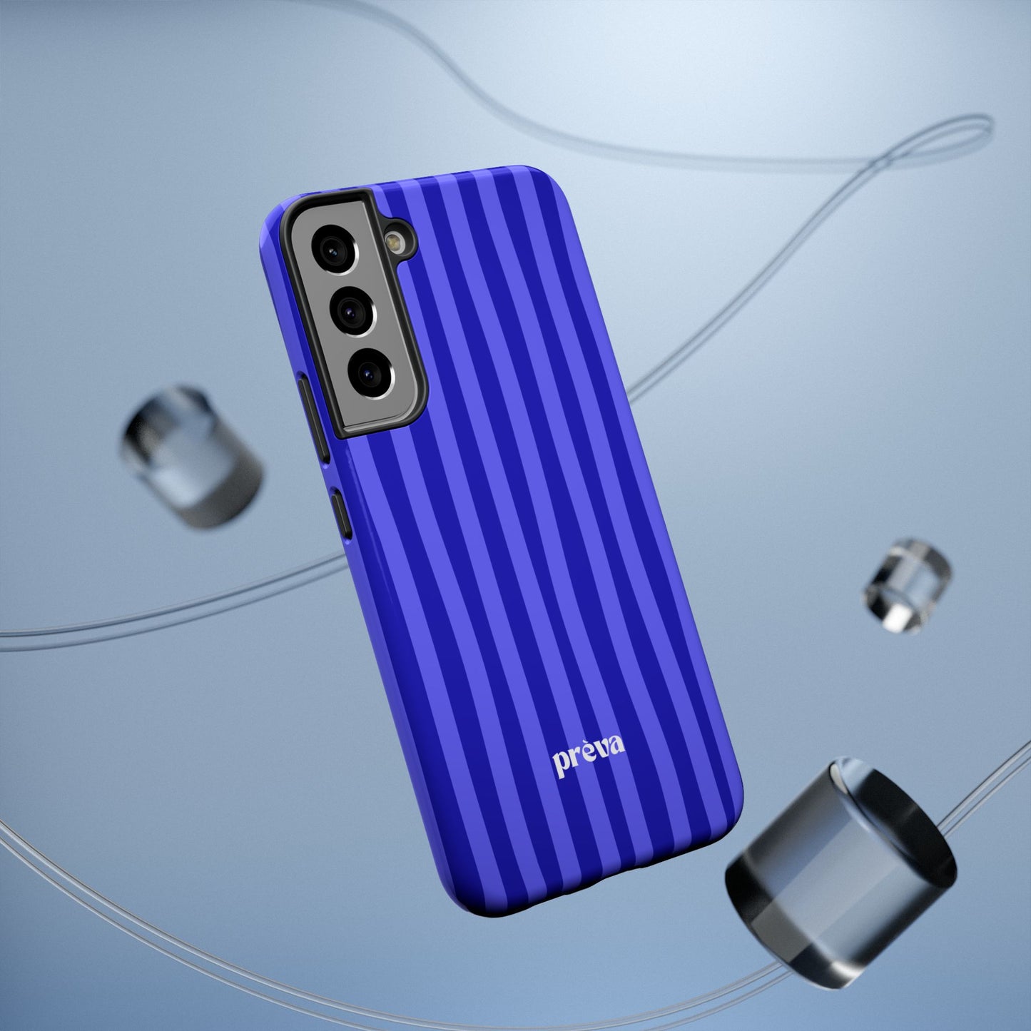 Neon Blue Stripes Phone Case