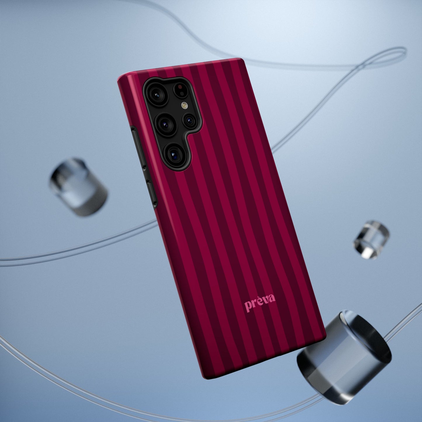 Burgandy Stripes x Ava Dudderar Phone Case