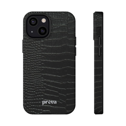 Black Croc Phone Case