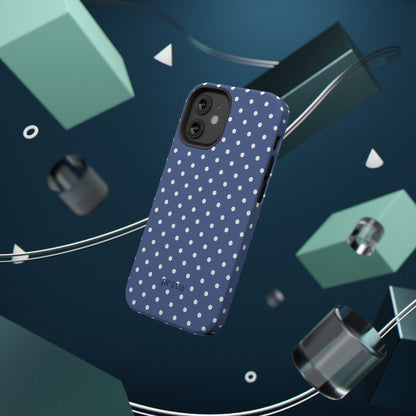 Navy Polka Dot Phone Case