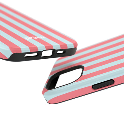 Coral & Teal Stripes Phone Case