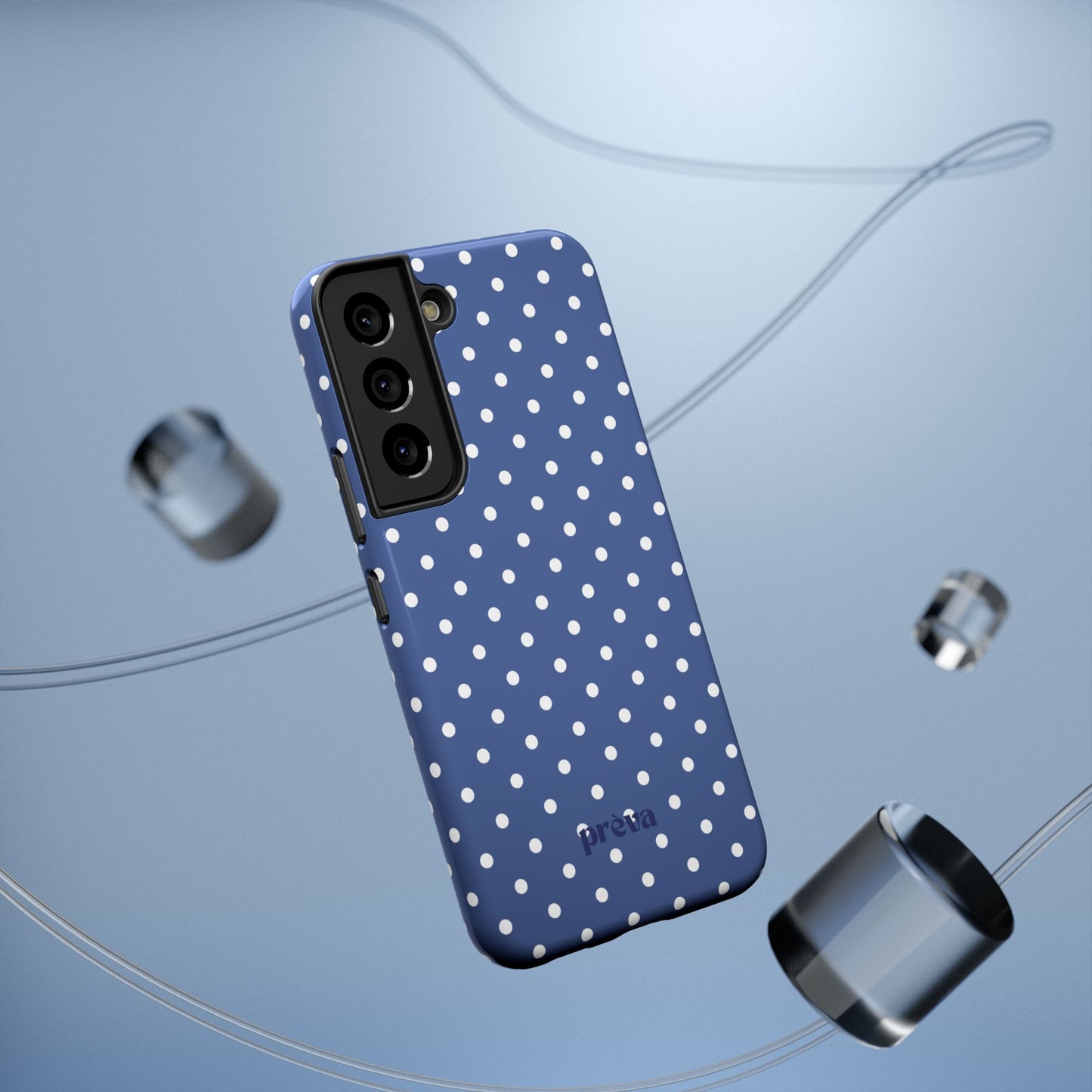 Navy Polka Dot Phone Case