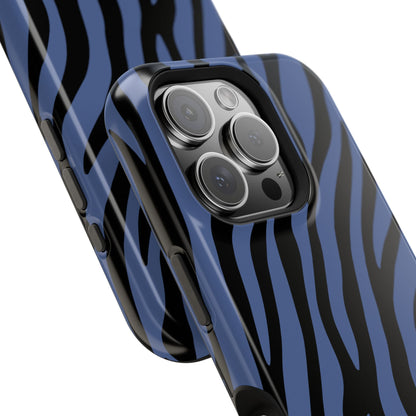 Blue & Black Zebra Stripe Phone Case