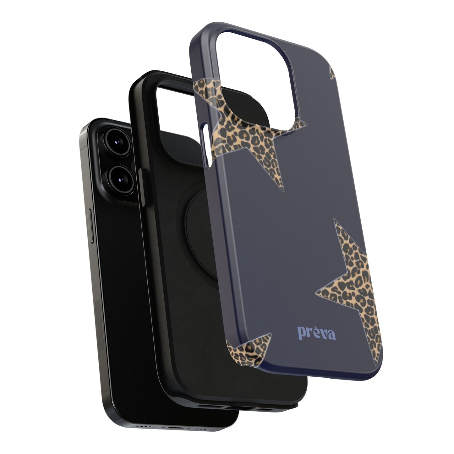 Navy Leopard Star Phone Case